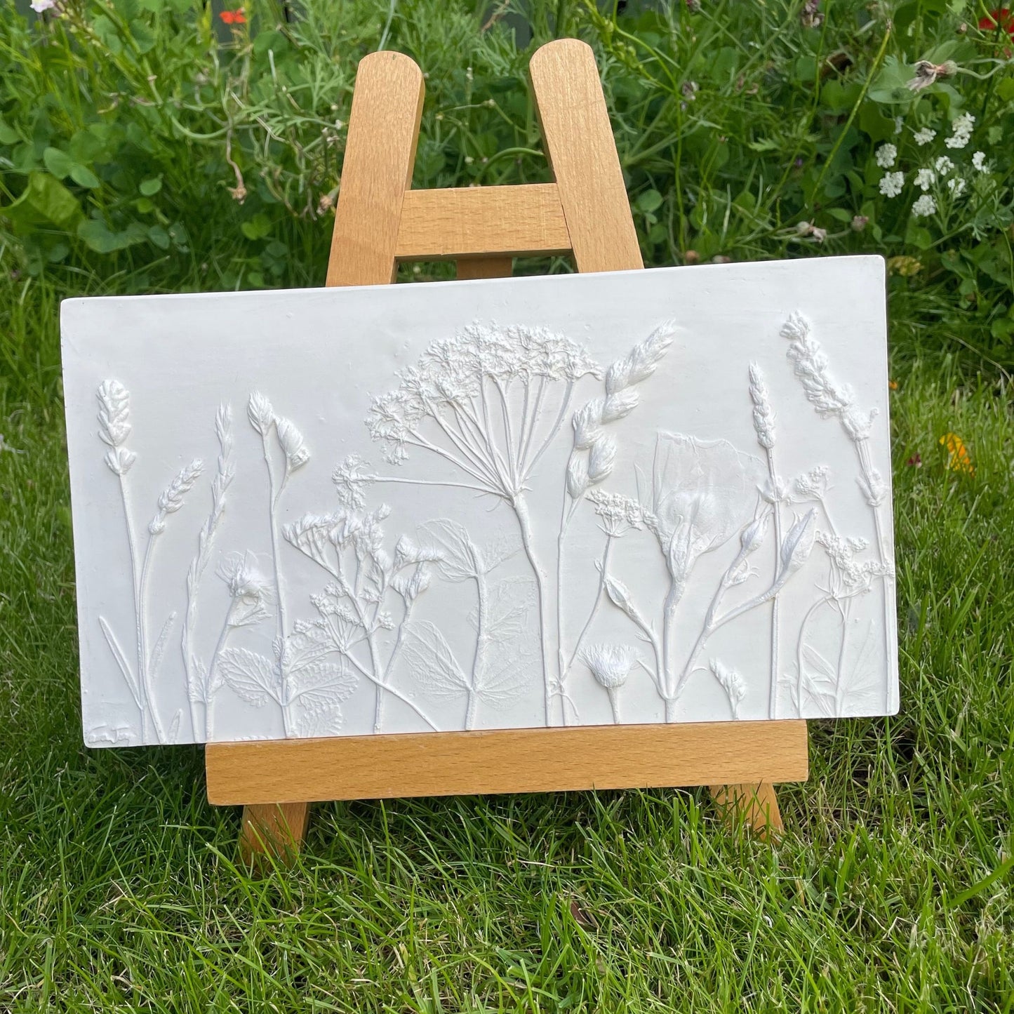 New Pastures White Botanical Rectangular Cast