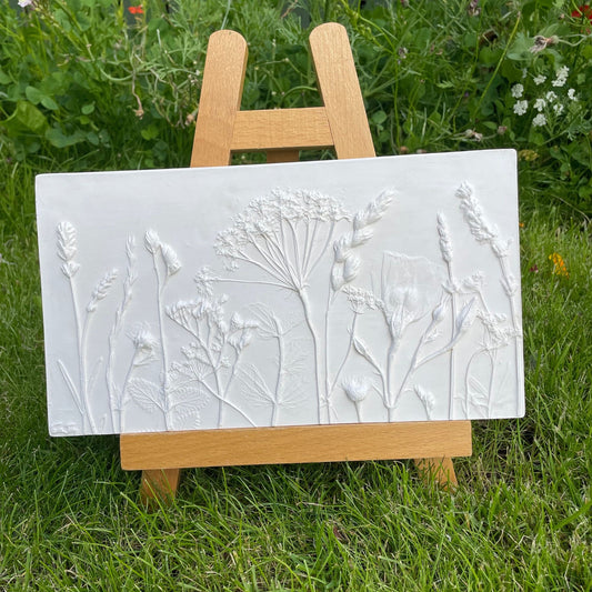 New Pastures White Botanical Rectangular Cast