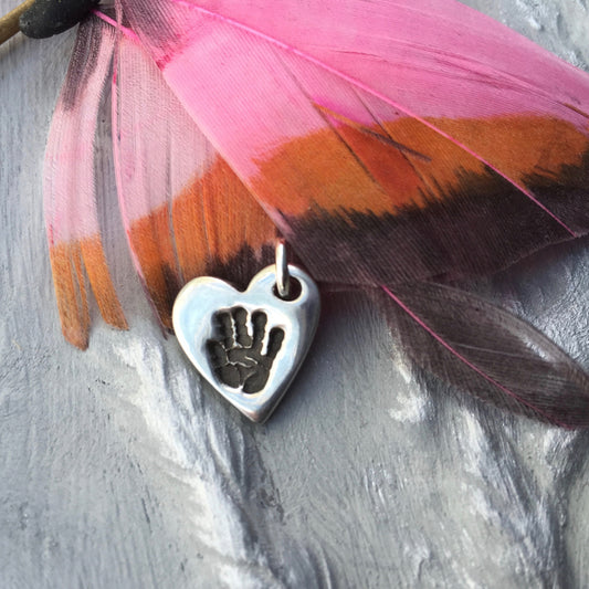 Mini Heart Handprint or Footprint Charm - Joy Impressions