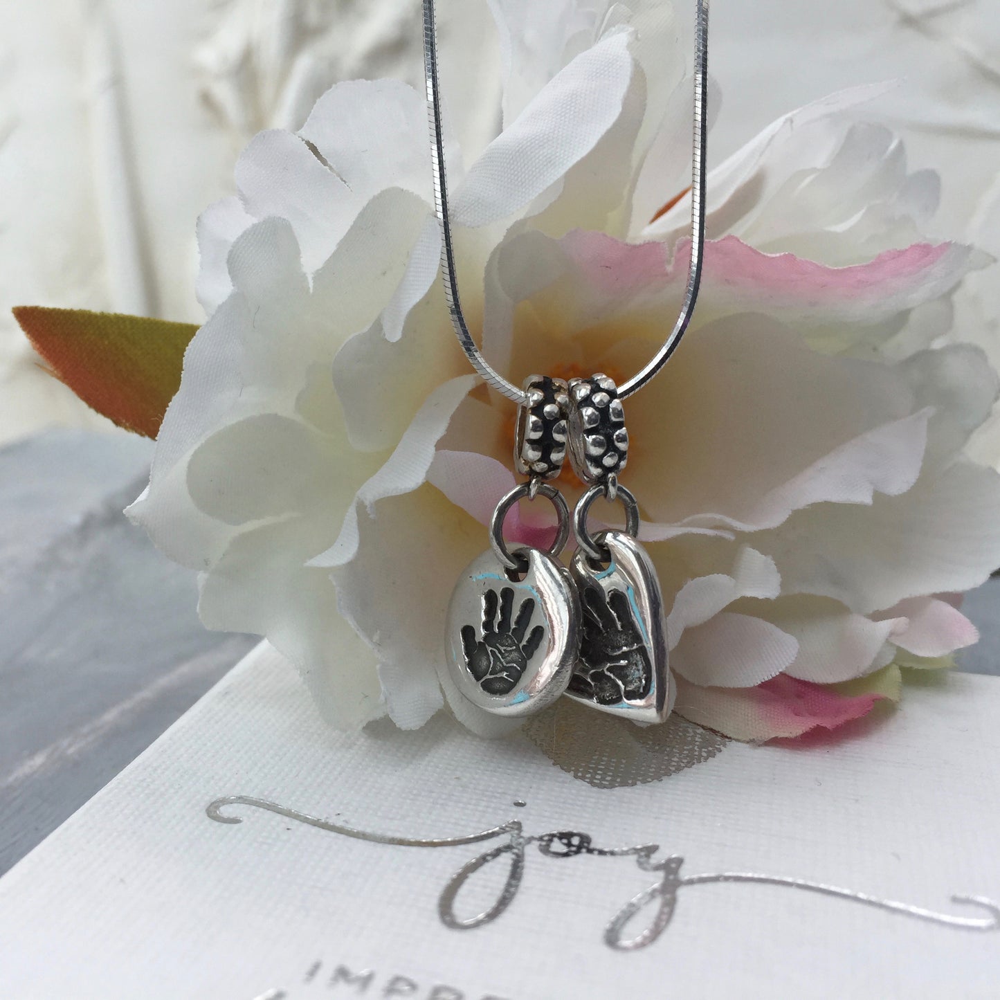 Personalised Pandora Compatible Mini Handprint or Footprint Charm - Joy Impressions