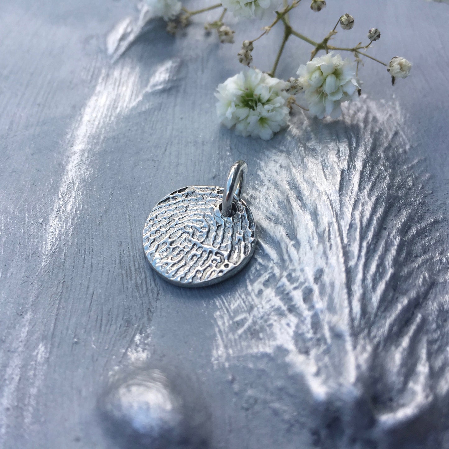 Enlarged Fingerprint Charm - Joy Impressions