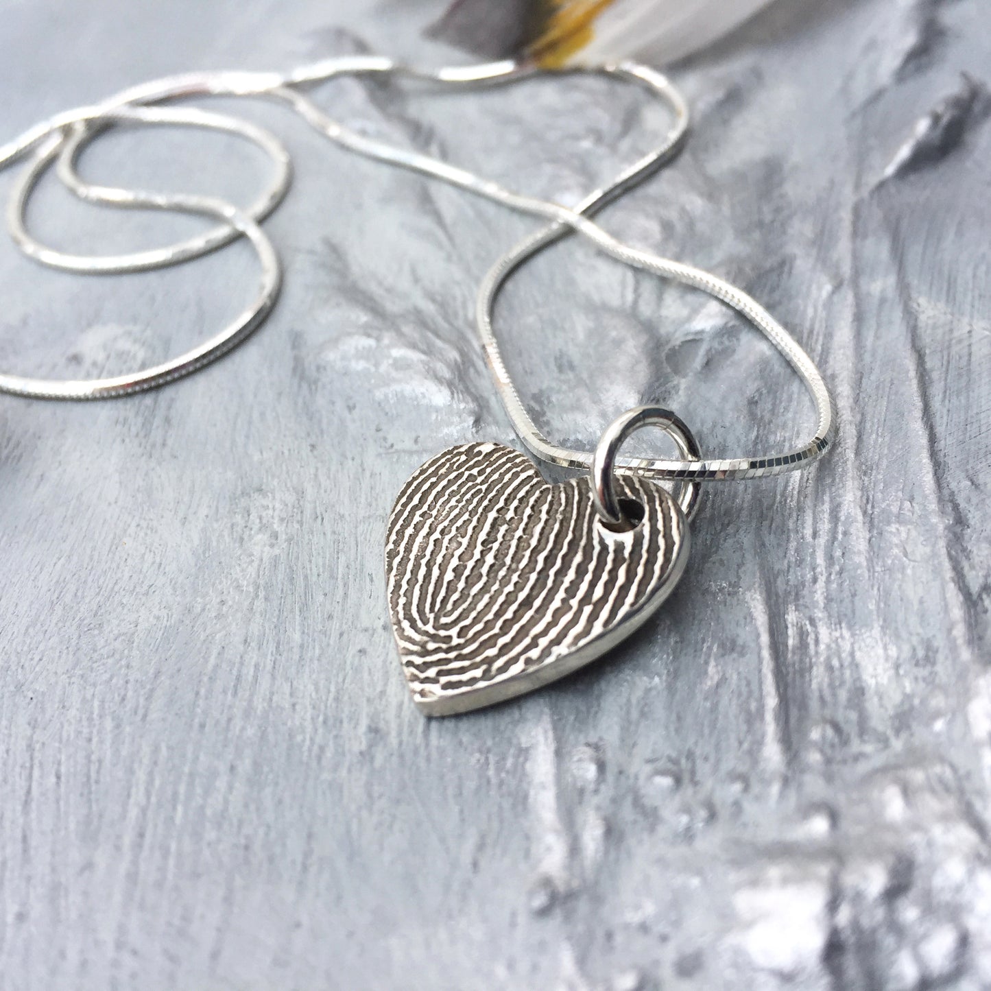 Enlarged Fingerprint Charm Necklace - Joy Impressions