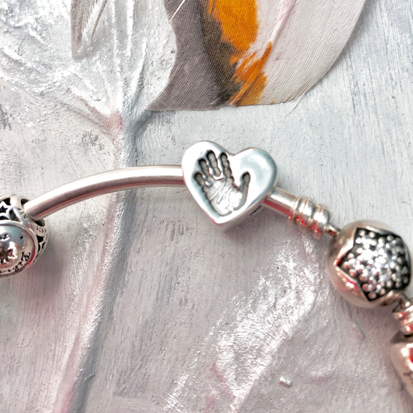 Hand or Footprint Heart Bead - Joy Impressions