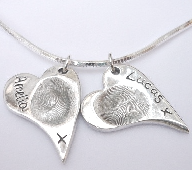 Elongated Heart Fingerprint Charm - Joy Impressions