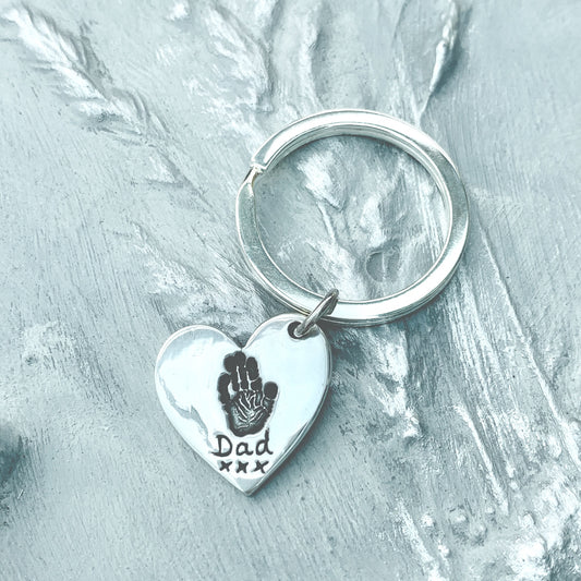 Handprint Memorial Keyring by Joy Impressions