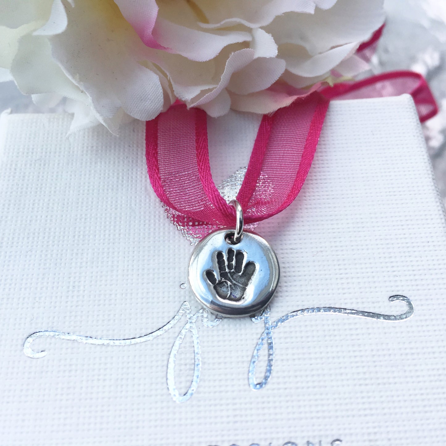 Mini Handprint or Footprint Circle Charm - Joy Impressions