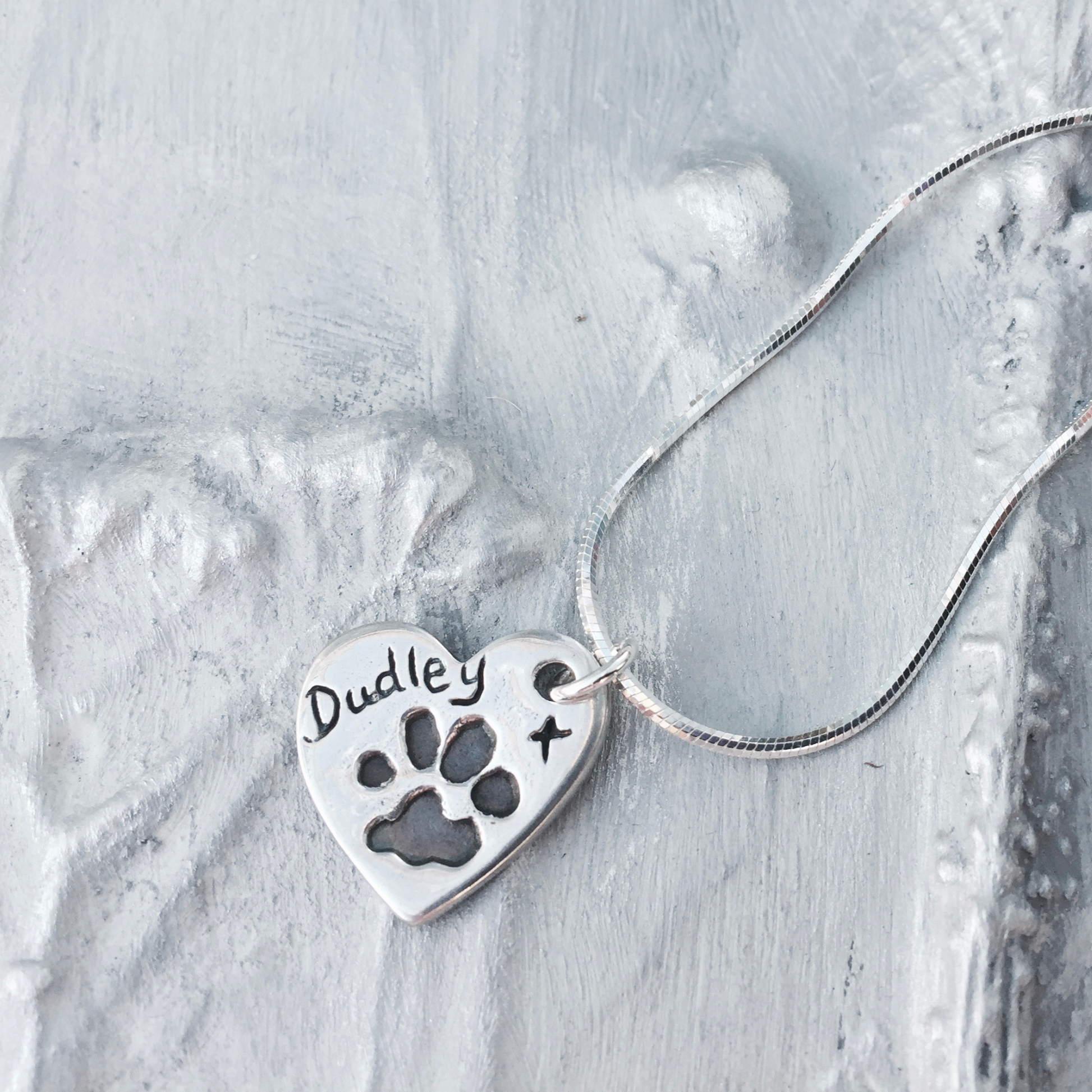 Pet Paw Print Charm Necklace - Joy Impressions