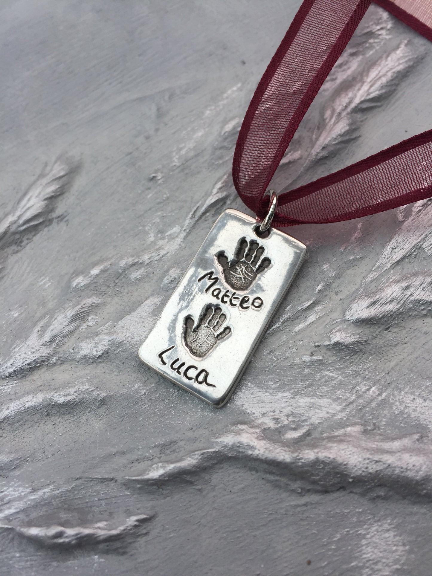 Rectangle Sibling Charm or 2 prints 2 names by Joy Impressions