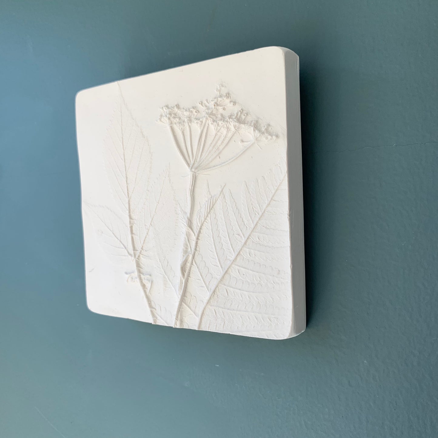 Cow Parsley, Fern and Bramble Leaf Cast White