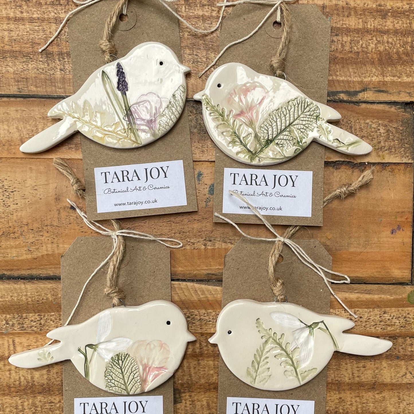 Spring Ceramic Hanging Bird Decorations