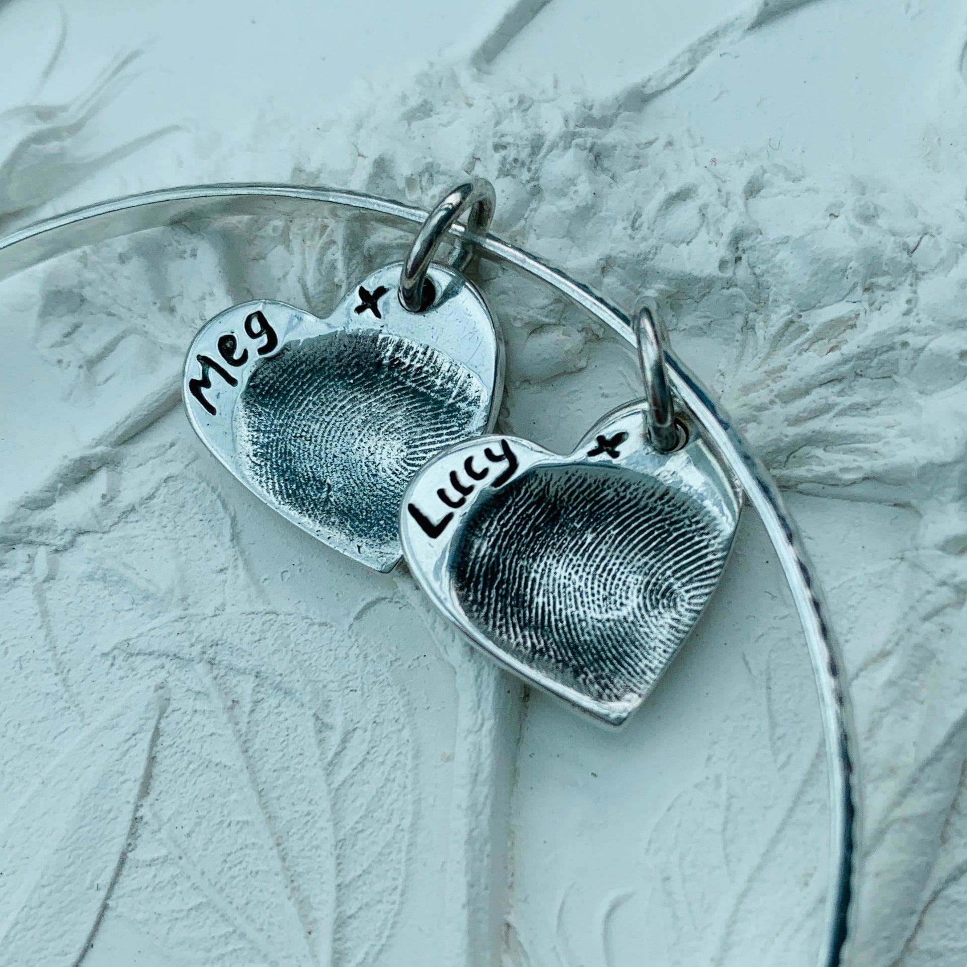 Heart Fingerprint Bangle - Joy Impressions