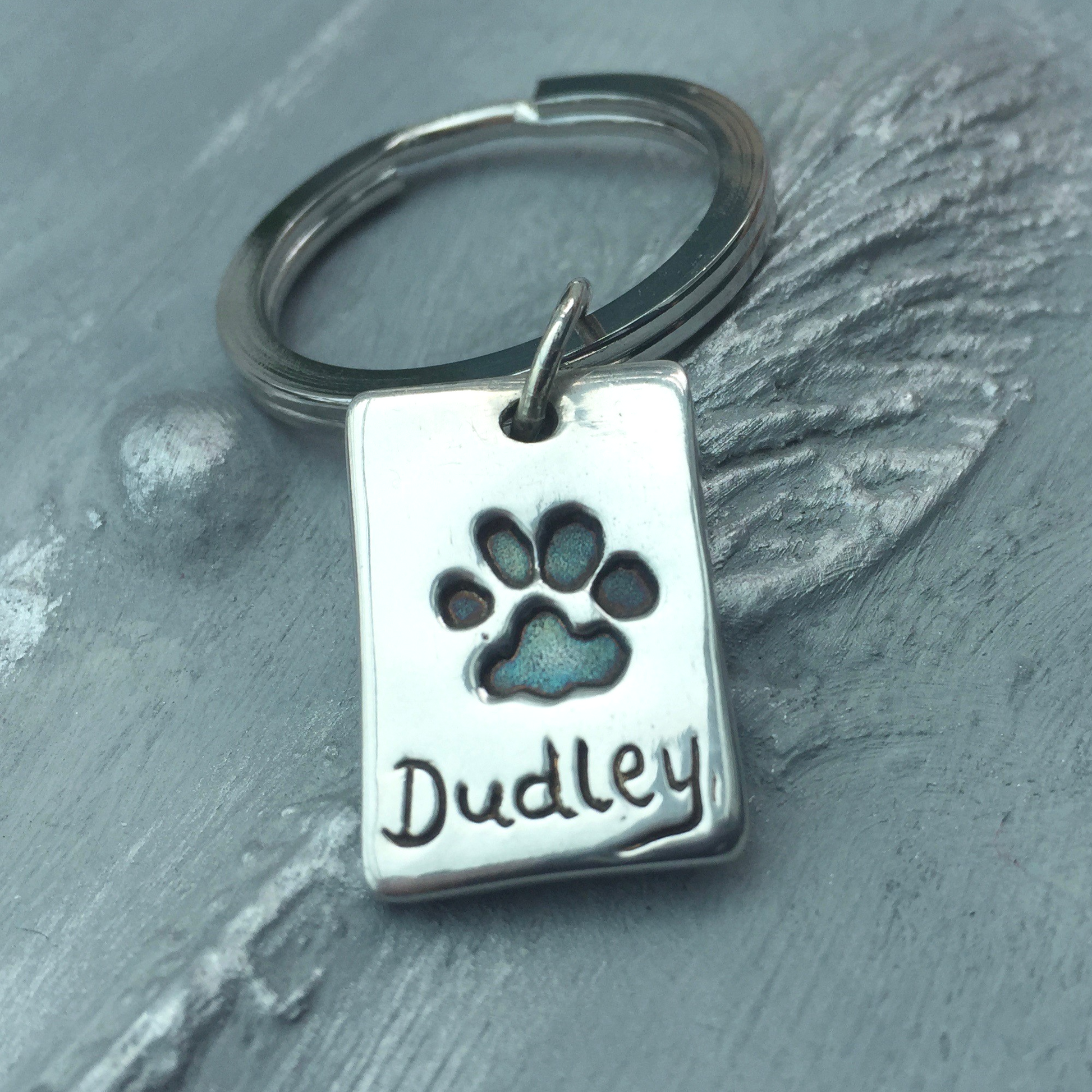 Pet Print Rectangle/Circle Keyring - Joy Impressions