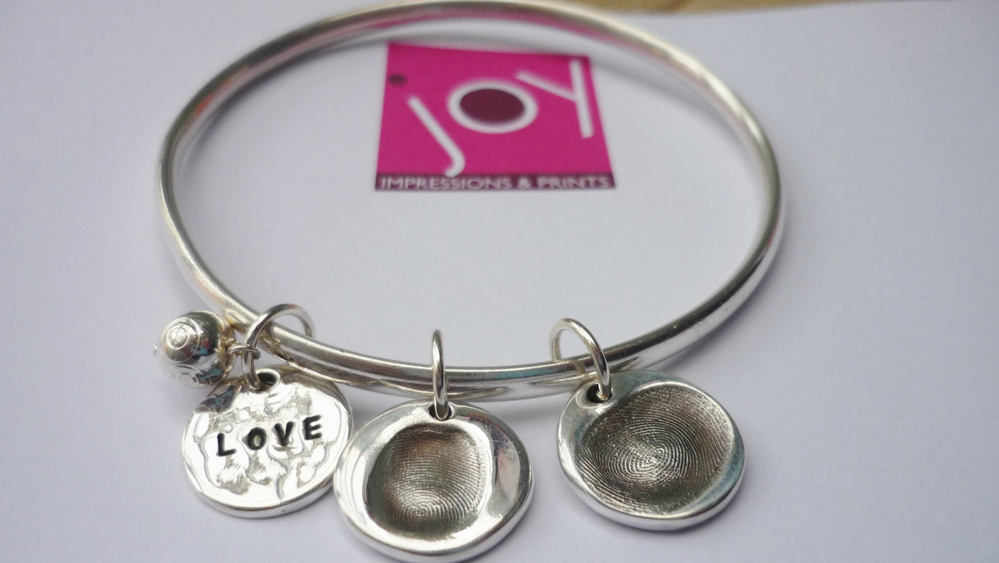 Circle Fingerprint Bangle - Joy Impressions